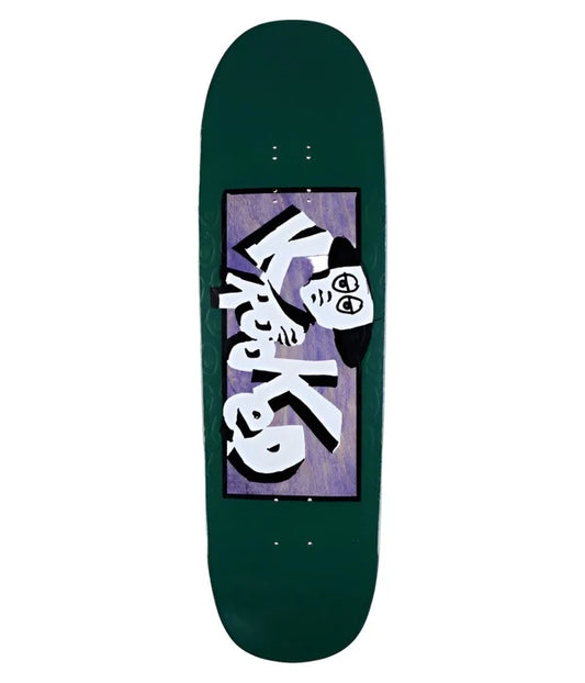 KROOKED TEAM INCOGNITO EMBOSSED 9.25" SKATEBOARD DECK (DEEP SEA GREEN)