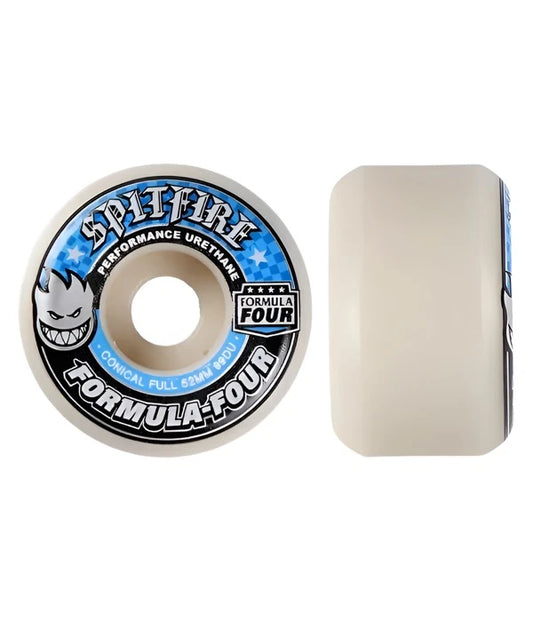 SPITFIRE FORMULA FOUR CONICAL FULL WHEELS (WHITE BLUE) 99A