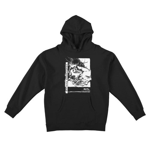 Real Skateboard Hoody Obedience Denied Black WISE supply