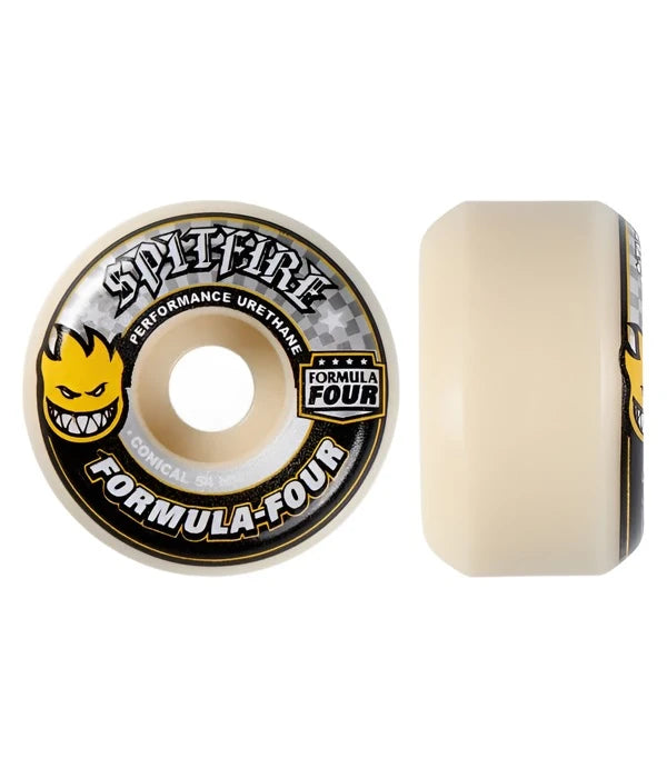 SPITFIRE FORMULA FOUR CONICAL WHEELS (WHITE YELLOW) 99A