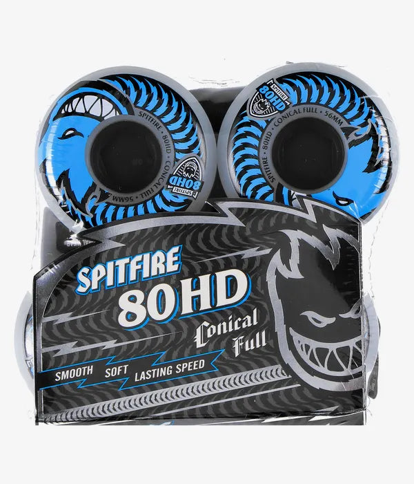 SPITFIRE CONICAL FULL WHEELS (CLEAR BLUE) 80A