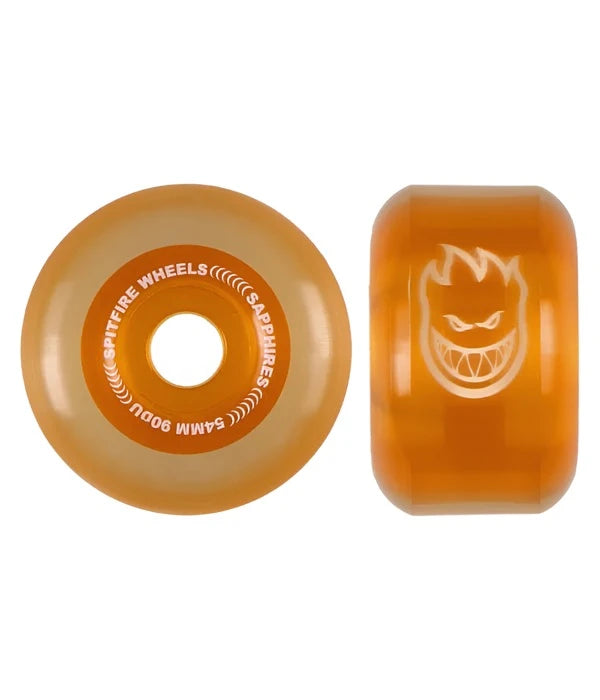 SPITFIRE SAPPHIRE WHEELS (CLEAR ORANGE) 54 MM 90A