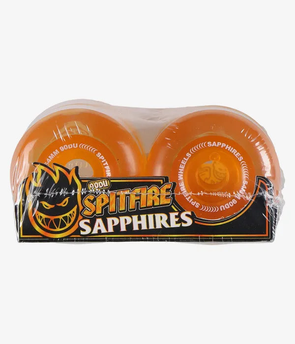 SPITFIRE SAPPHIRE WHEELS (CLEAR ORANGE) 54 MM 90A