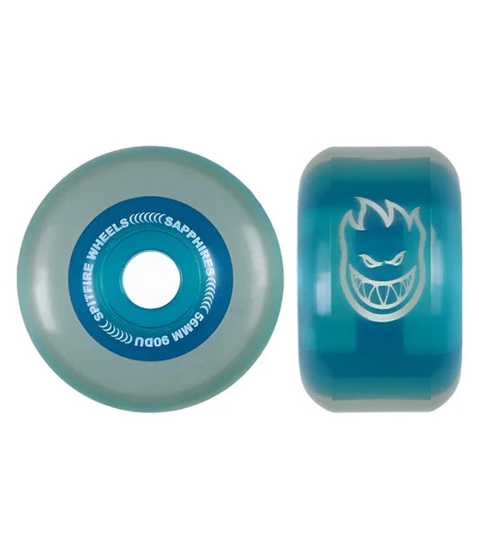 SPITFIRE SAPPHIRE WHEELS (CLEAR BLUE) 56 MM 90A