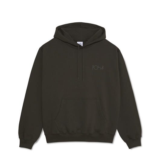 POLAR DAVE HOODIE | STROKE LOGO - DIRTY BLACK