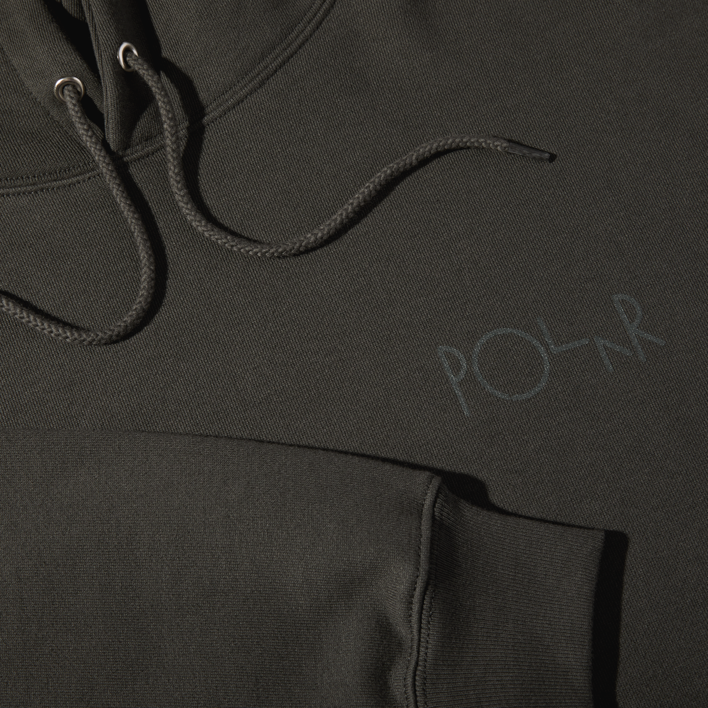 POLAR DAVE HOODIE | STROKE LOGO - DIRTY BLACK