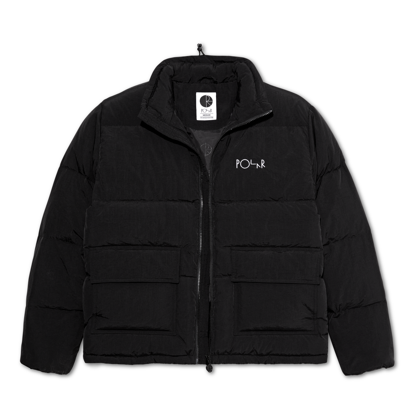 POLAR POCKET PUFFER JACKET - BLACK