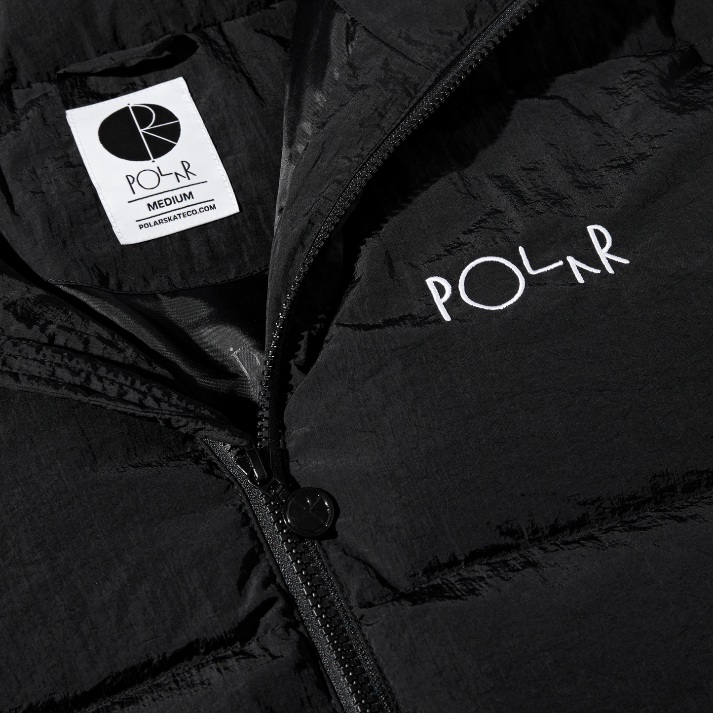 POLAR POCKET PUFFER JACKET - BLACK