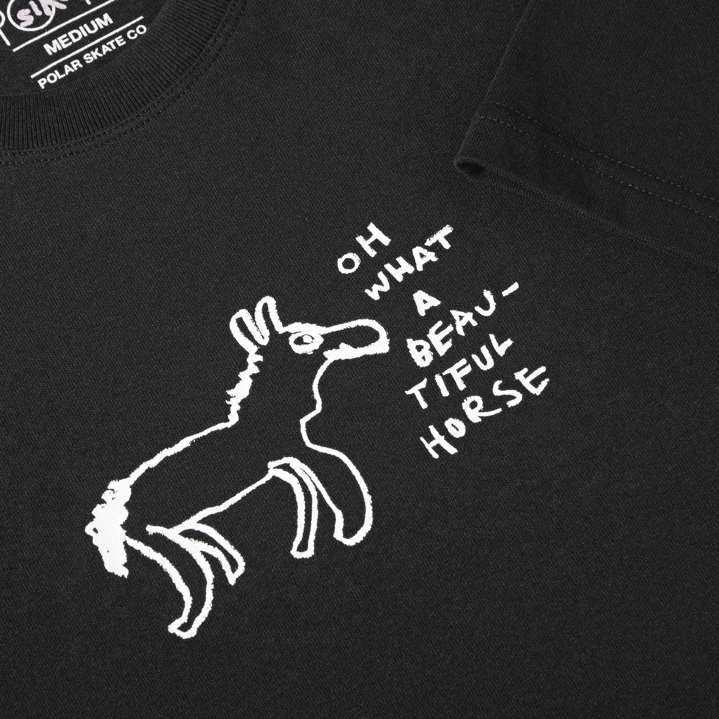 POLAR TEE | BEAUTIFUL HORSES - BLACK